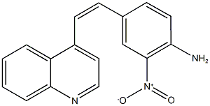 4-(2-{4-amino-3-nitrophenyl}vinyl)quinoline Struktur