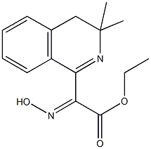 ethyl (3,3-dimethyl-3,4-dihydro-1-isoquinolinyl)(hydroxyimino)acetate Struktur