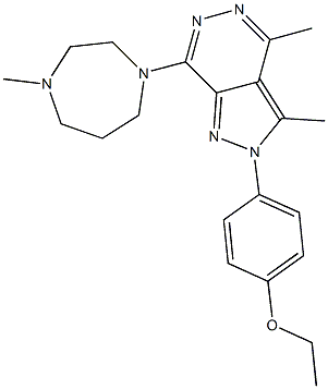 4-[3,4-dimethyl-7-(4-methyl-1,4-diazepan-1-yl)-2H-pyrazolo[3,4-d]pyridazin-2-yl]phenyl ethyl ether Struktur