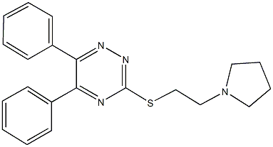 5,6-diphenyl-1,2,4-triazin-3-yl 2-(1-pyrrolidinyl)ethyl sulfide Struktur