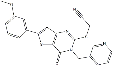 {[6-(3-methoxyphenyl)-4-oxo-3-(3-pyridinylmethyl)-3,4-dihydrothieno[3,2-d]pyrimidin-2-yl]sulfanyl}acetonitrile Struktur