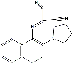 2-{[2-(1-pyrrolidinyl)-3,4-dihydro-1-naphthalenyl]imino}malononitrile Struktur