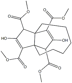 tetramethyl 2,5-dihydroxy-1,3a,4,6a-tetrahydro-3a,6a-hexanopentalene-1,3,4,6-tetracarboxylate Struktur