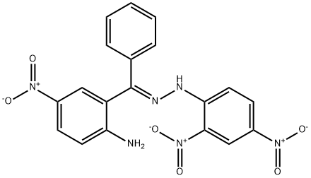 {2-amino-5-nitrophenyl}(phenyl)methanone {2,4-bisnitrophenyl}hydrazone Struktur