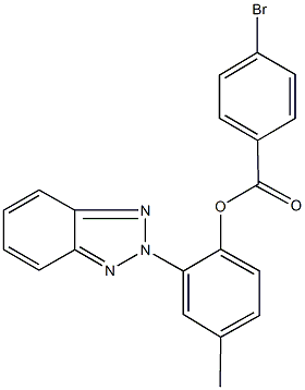 2-(2H-1,2,3-benzotriazol-2-yl)-4-methylphenyl 4-bromobenzoate Struktur