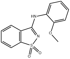 N-(1,1-dioxido-1,2-benzisothiazol-3-yl)-N-(2-methoxyphenyl)amine Struktur