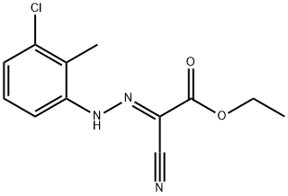 ethyl [(3-chloro-2-methylphenyl)hydrazono](cyano)acetate Struktur