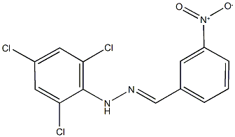 3-nitrobenzaldehyde (2,4,6-trichlorophenyl)hydrazone Struktur