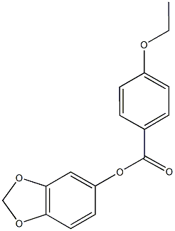 1,3-benzodioxol-5-yl 4-ethoxybenzoate Struktur