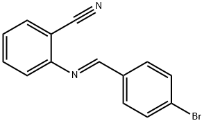 2-[(4-bromobenzylidene)amino]benzonitrile Struktur