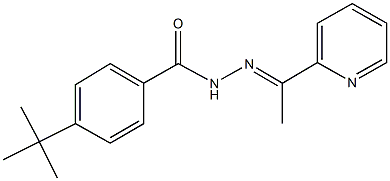 4-tert-butyl-N'-(1-pyridin-2-ylethylidene)benzohydrazide Struktur