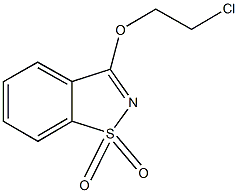 2-chloroethyl 1,1-dioxido-1,2-benzisothiazol-3-yl ether Struktur