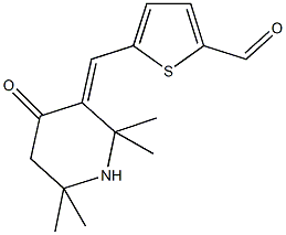 5-[(2,2,6,6-tetramethyl-4-oxo-3-piperidinylidene)methyl]-2-thiophenecarbaldehyde Struktur