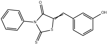 5-(3-hydroxybenzylidene)-3-phenyl-2-thioxo-1,3-thiazolidin-4-one Struktur