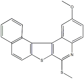 methyl 6-(methylsulfanyl)naphtho[1',2':4,5]thieno[2,3-c]quinolin-2-yl ether Struktur