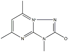 3,5,7-trimethyl-3H-[1,2,4]triazolo[1,5-a]pyrimidin-8-ium-2-olate Struktur