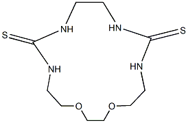 1,14-dioxa-4,6,9,11-tetraazacyclohexadecane-5,10-dithione Struktur