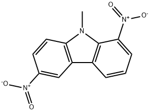 1,6-bisnitro-9-methyl-9H-carbazole Struktur