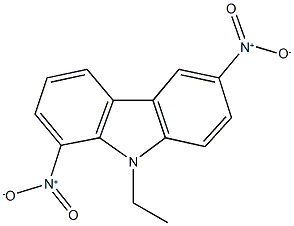 9-ethyl-1,6-bisnitro-9H-carbazole Struktur