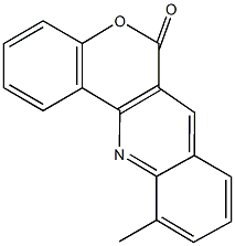 11-methyl-6H-chromeno[4,3-b]quinolin-6-one Struktur