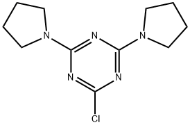 2-chloro-4,6-di(1-pyrrolidinyl)-1,3,5-triazine Struktur