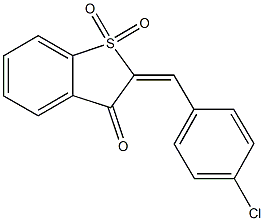 2-(4-chlorobenzylidene)-1-benzothiophen-3(2H)-one 1,1-dioxide Struktur