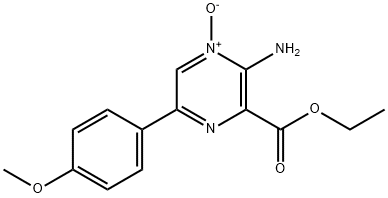 ethyl 3-amino-6-(4-methoxyphenyl)pyrazine-2-carboxylate 4-oxide Struktur