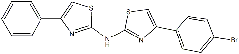 N-[4-(4-bromophenyl)-1,3-thiazol-2-yl]-N-(4-phenyl-1,3-thiazol-2-yl)amine Struktur