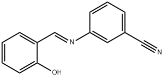 3-[(2-hydroxybenzylidene)amino]benzonitrile Struktur