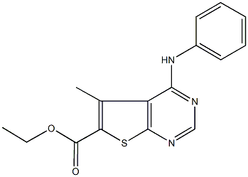 ethyl 4-anilino-5-methylthieno[2,3-d]pyrimidine-6-carboxylate Struktur