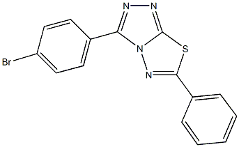 3-(4-bromophenyl)-6-phenyl[1,2,4]triazolo[3,4-b][1,3,4]thiadiazole Struktur