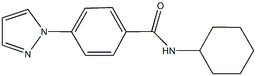 N-cyclohexyl-4-(1H-pyrazol-1-yl)benzamide Struktur