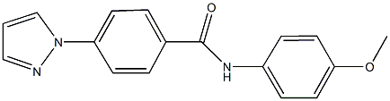 N-(4-methoxyphenyl)-4-(1H-pyrazol-1-yl)benzamide Struktur