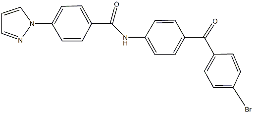 N-[4-(4-bromobenzoyl)phenyl]-4-(1H-pyrazol-1-yl)benzamide Struktur