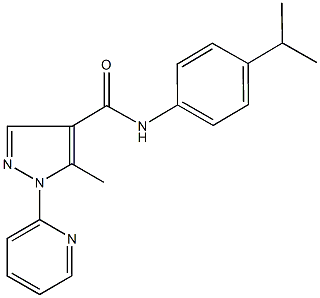 N-(4-isopropylphenyl)-5-methyl-1-(2-pyridinyl)-1H-pyrazole-4-carboxamide Struktur