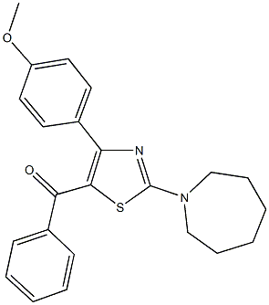 [2-(1-azepanyl)-4-(4-methoxyphenyl)-1,3-thiazol-5-yl](phenyl)methanone Struktur