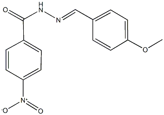 4-nitro-N'-(4-methoxybenzylidene)benzohydrazide Struktur