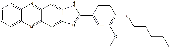 2-[3-methoxy-4-(pentyloxy)phenyl]-1H-imidazo[4,5-b]phenazine Struktur