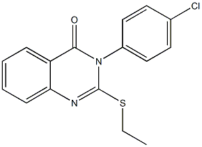 3-(4-chlorophenyl)-2-(ethylsulfanyl)-4(3H)-quinazolinone Struktur