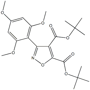 di(tert-butyl) 3-(2,4,6-trimethoxyphenyl)isoxazole-4,5-dicarboxylate Struktur