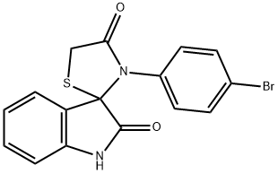 3-(4-bromophenyl)-1',3'-dihydrospiro[1,3-thiazolidine-2,3'-(2'H)-indole]-2',4-dione Struktur