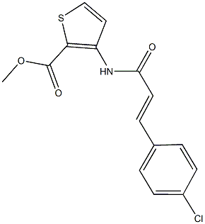 methyl 3-{[3-(4-chlorophenyl)acryloyl]amino}-2-thiophenecarboxylate Struktur