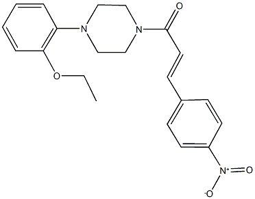 1-(2-ethoxyphenyl)-4-(3-{4-nitrophenyl}acryloyl)piperazine Struktur