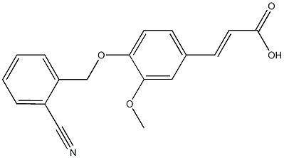 3-{4-[(2-cyanobenzyl)oxy]-3-methoxyphenyl}acrylic acid Struktur