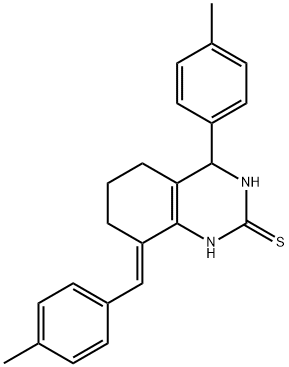 8-(4-methylbenzylidene)-4-(4-methylphenyl)-3,4,5,6,7,8-hexahydro-2(1H)-quinazolinethione Struktur