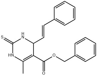 benzyl 6-methyl-4-(2-phenylvinyl)-2-thioxo-1,2,3,4-tetrahydro-5-pyrimidinecarboxylate Struktur