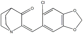 2-[(6-chloro-1,3-benzodioxol-5-yl)methylene]quinuclidin-3-one Struktur