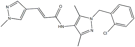 N-[1-(2-chlorobenzyl)-3,5-dimethyl-1H-pyrazol-4-yl]-3-(1-methyl-1H-pyrazol-4-yl)acrylamide Struktur