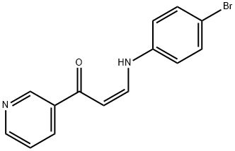 3-(4-bromoanilino)-1-(3-pyridinyl)-2-propen-1-one Struktur