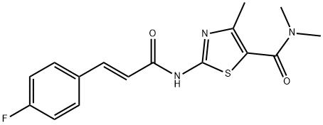 2-{[3-(4-fluorophenyl)acryloyl]amino}-N,N,4-trimethyl-1,3-thiazole-5-carboxamide Struktur